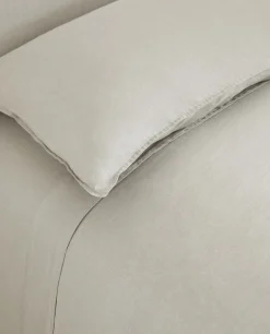 Duvet Covers*ZARA Home (140 Gsm) Washed Linen Duvet Cover Green