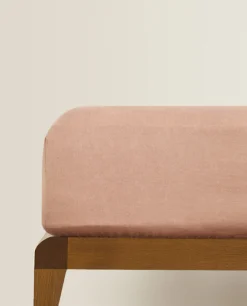 Fitted Sheets*ZARA Home (140 Gsm) Washed Linen Fitted Sheet Pink