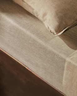 Fitted Sheets*ZARA Home (160 Gsm) Washed Linen Fitted Sheet Natural Colour