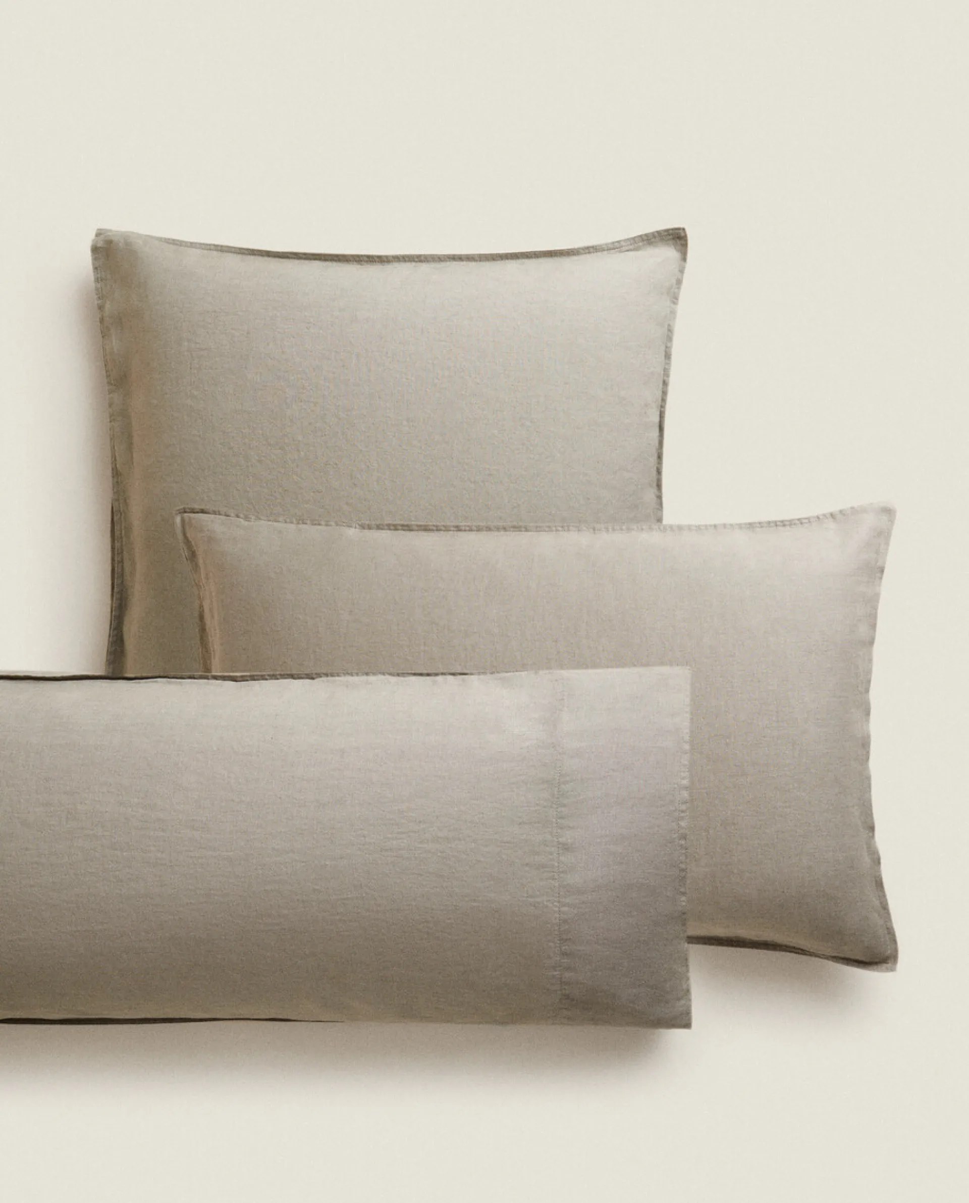 Pillowcases*ZARA Home (140 Gsm) Washed Linen Pillowcase Middle Grey