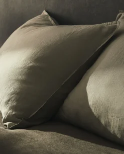 Pillowcases*ZARA Home (140 Gsm) Washed Linen Pillowcase Middle Grey
