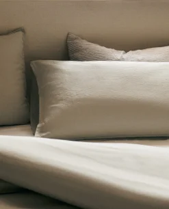 Pillowcases*ZARA Home (140 Gsm) Washed Linen Pillowcase Green