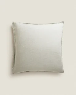 Pillowcases*ZARA Home (140 Gsm) Washed Linen Pillowcase Green