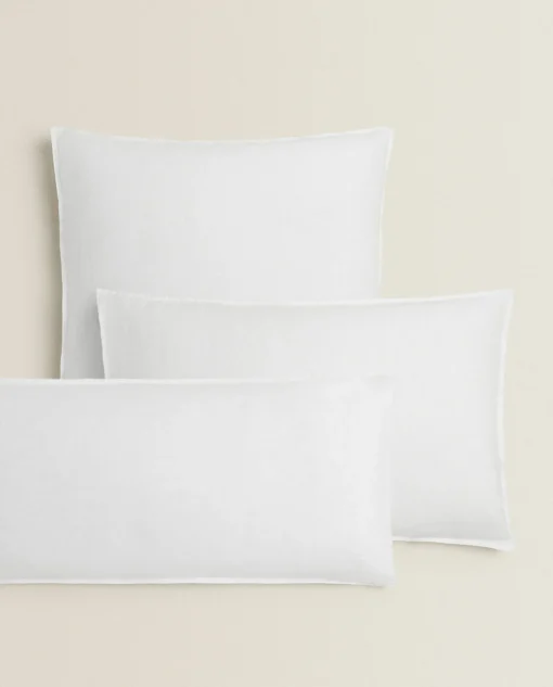 Pillowcases*ZARA Home (160 Gsm) Washed Linen Pillowcase White