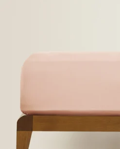 Fitted Sheets*ZARA Home (180 Thread Count) Cotton Percale Fitted Sheet Pink