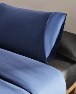 Pillowcases*ZARA Home (300 Thread Count) Cotton Percale Pillowcase Navy