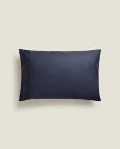 Pillowcases*ZARA Home (300 Thread Count) Cotton Percale Pillowcase Navy