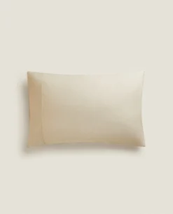 Pillowcases*ZARA Home (300 Thread Count) Cotton Percale Pillowcase Beige