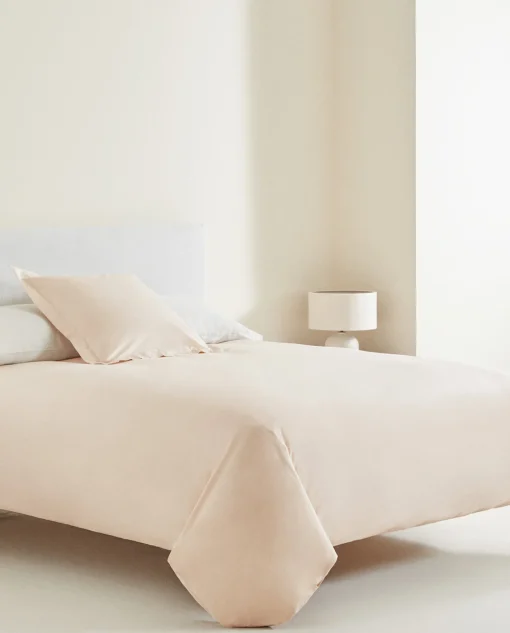 Fitted Sheets*ZARA Home (180 Thread Count) Cotton Percale Fitted Sheet Peach