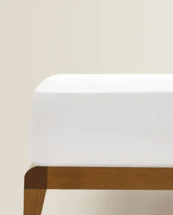 Fitted Sheets*ZARA Home (180 Thread Count) Cotton Percale Fitted Sheet White