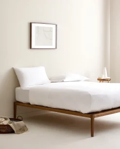 Fitted Sheets*ZARA Home (180 Thread Count) Cotton Percale Fitted Sheet White