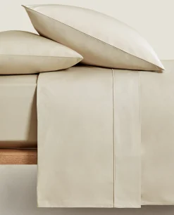 Duvet Covers*ZARA Home (300 Thread Count) Cotton Percale Duvet Cover Beige
