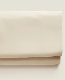 Flat Sheets*ZARA Home (180 Thread Count) Cotton Percale Flat Sheet Beige