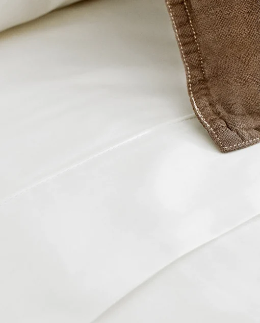 Fitted Sheets*ZARA Home (300 Thread Count) Percale Fitted Sheet White