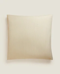 Pillowcases*ZARA Home (300 Thread Count) Striped Washed Sateen Pillowcase Butter Yellow