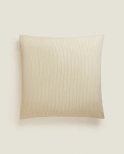 Pillowcases*ZARA Home (300 Thread Count) Striped Washed Sateen Pillowcase Butter Yellow