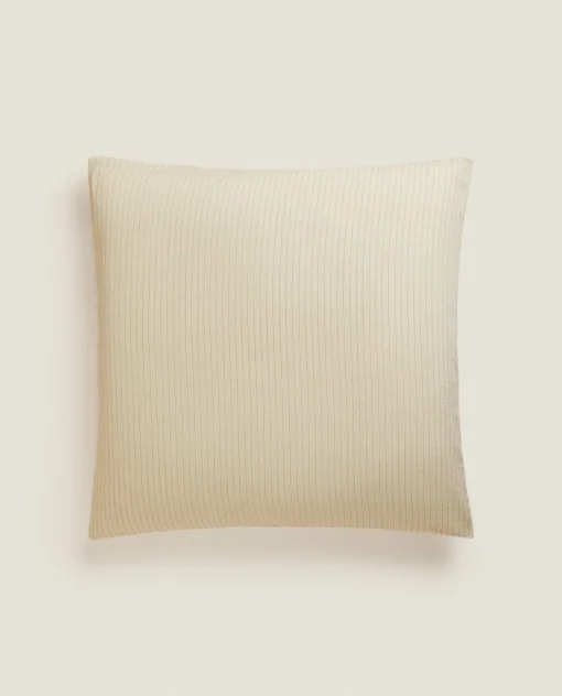 Pillowcases*ZARA Home (300 Thread Count) Striped Washed Sateen Pillowcase Butter Yellow
