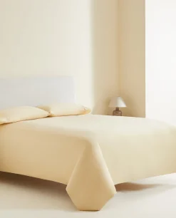 Duvet Covers*ZARA Home (300 Thread Count) Washed Sateen Duvet Cover Butter Yellow