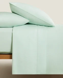 Duvet Covers*ZARA Home (300 Thread Count) Washed Sateen Duvet Cover Green