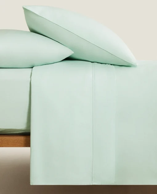 Duvet Covers*ZARA Home (300 Thread Count) Washed Sateen Duvet Cover Green