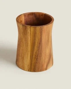 Kitchen Accessories*ZARA Home Acacia Utensil Holder Natural Colour