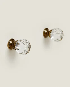 Door Knobs*ZARA Home Acrylic Door Knob (Pack Of 2) Transparent