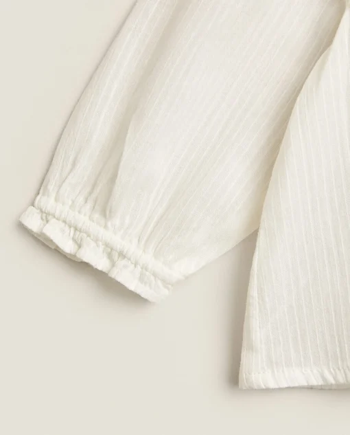 Clothing And Footwear*ZARA Home Baby Shirt With Ruffles White
