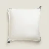Solid*ZARA Home Backstitched Throw Pillow Cover Cream