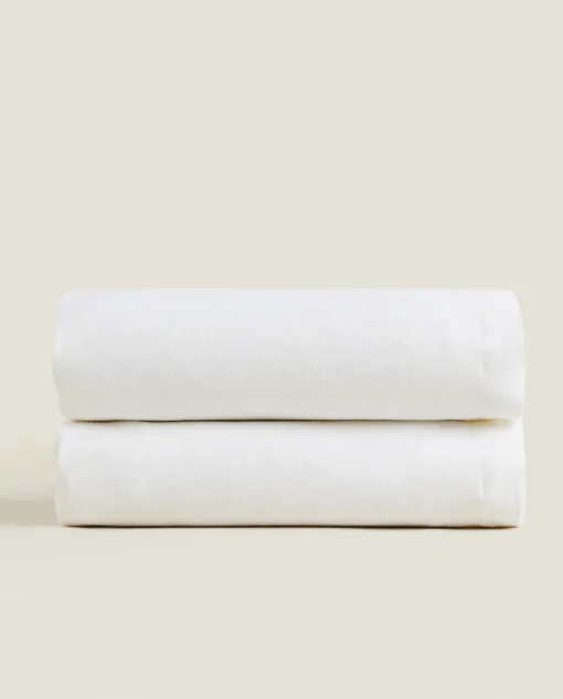 Bedspreads*ZARA Home Bedspread With Backstitching White