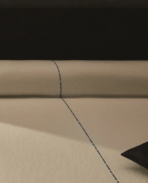 Bedspreads*ZARA Home Bedspread With Backstitching White