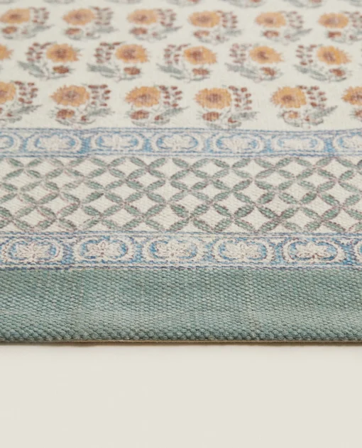 Decorative*ZARA Home Block Print Rug Peach