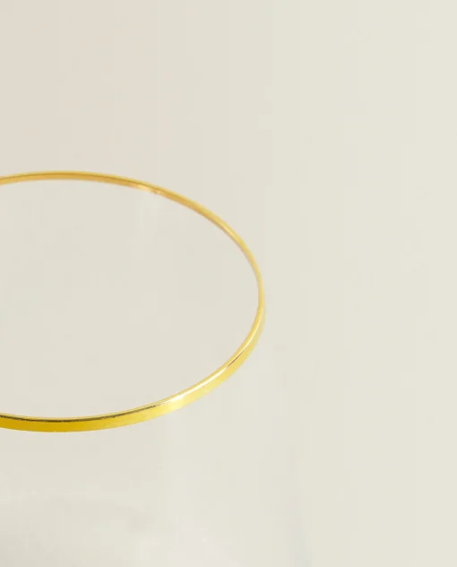 Tumblers*ZARA Home Bohemia Crystal Gold-Rimmed Tumbler Golden