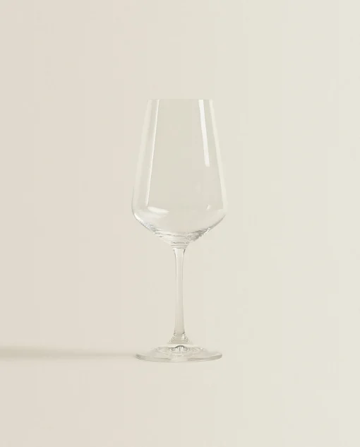 Glasses And Flutes*ZARA Home Bohemia Crystal Plain Glass Transparent