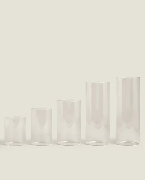 Candlesticks And Tealight Holders*ZARA Home Borosilicate Glass Lantern Vase Transparent