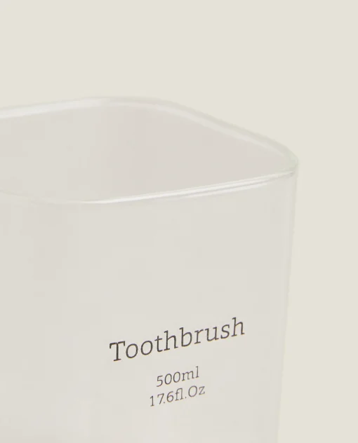 Glasses*ZARA Home Borosilicate Glass Slogan Tumbler Transparent