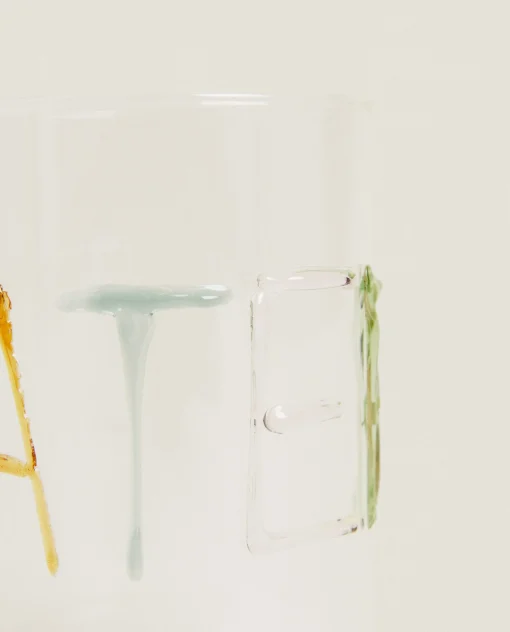 Tumblers*ZARA Home Borosilicate Glass Tumbler With Letters Transparent