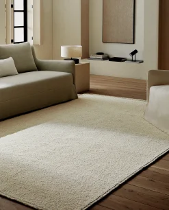 Solid*ZARA Home Boucle Rug Cream