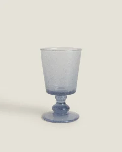 Glasses And Flutes*ZARA Home Bubble-Effect Wine Glass Blue