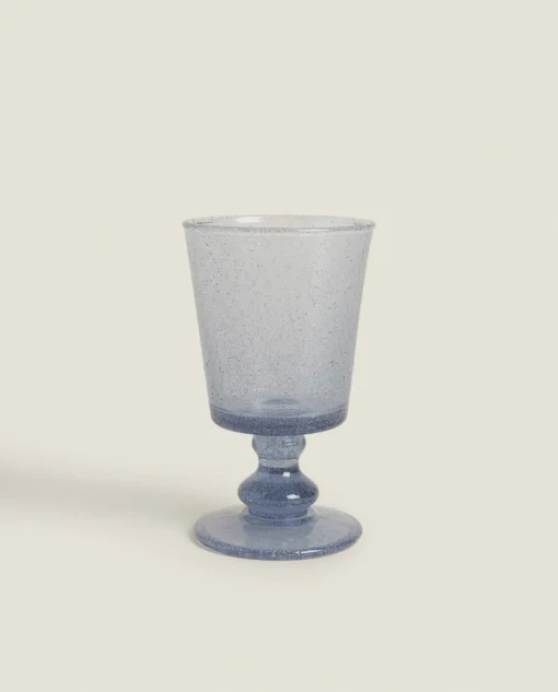 Glasses And Flutes*ZARA Home Bubble-Effect Wine Glass Blue
