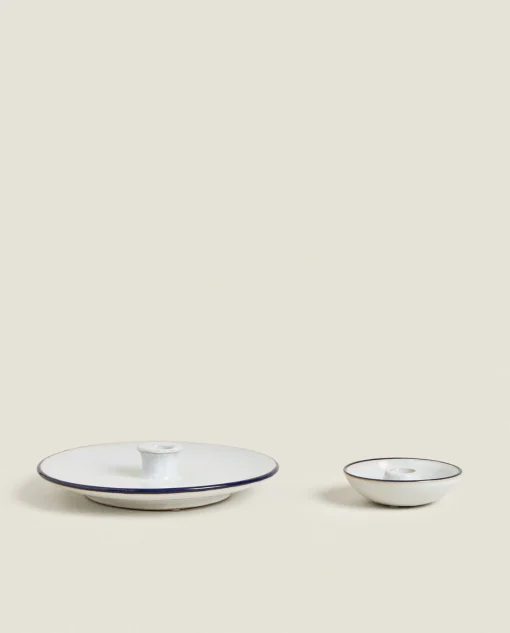 Candlesticks And Tealight Holders*ZARA Home Ceramic Candlestick White