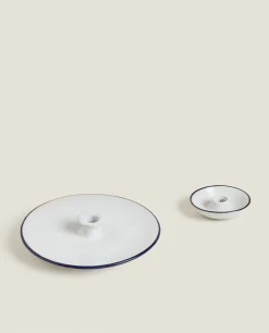 Candlesticks And Tealight Holders*ZARA Home Ceramic Candlestick White