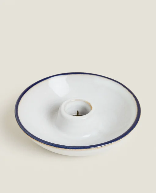Candlesticks And Tealight Holders*ZARA Home Ceramic Candlestick White
