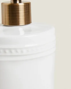 Dispensers*ZARA Home Ceramic Dispenser With A Raised Design White