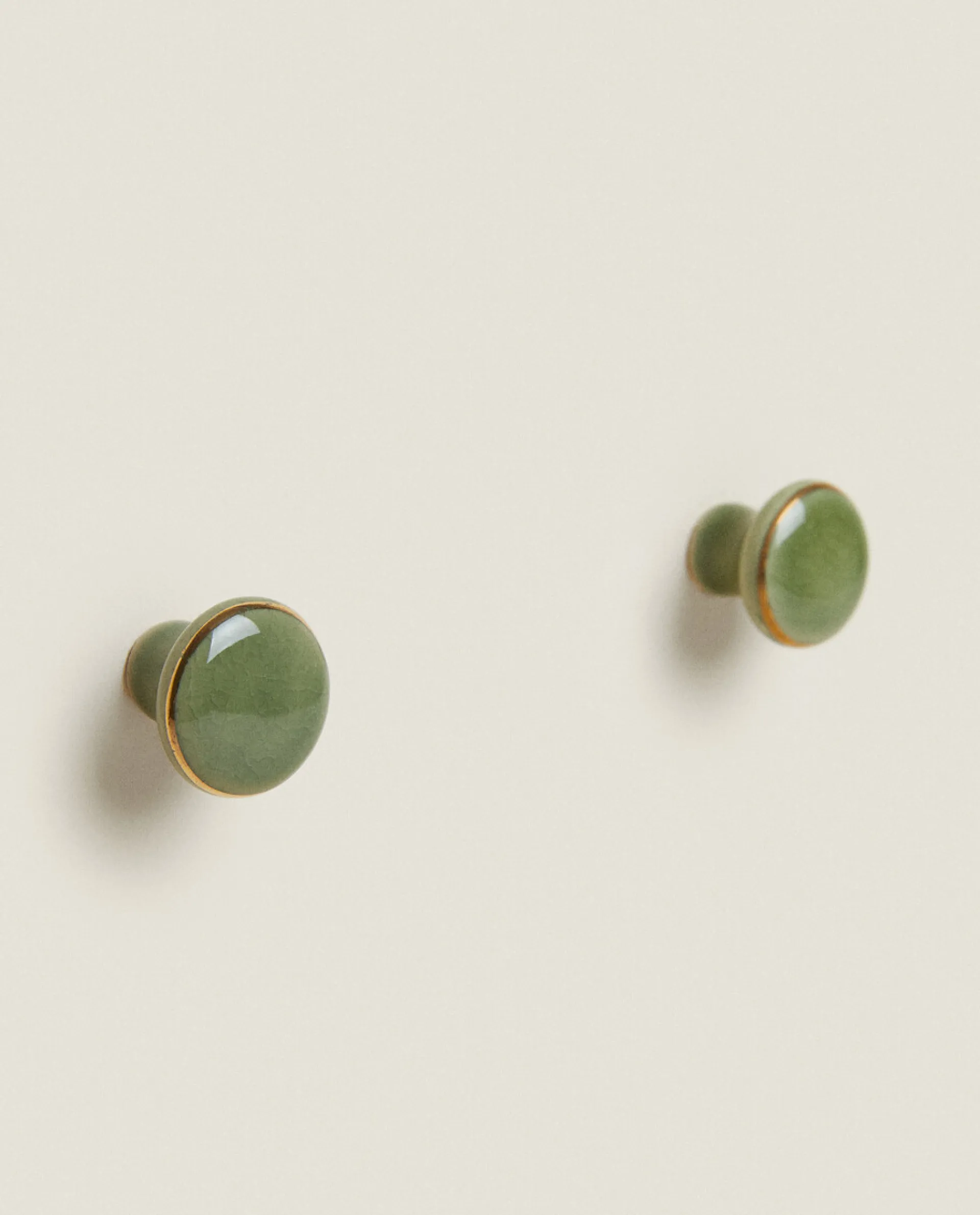 Door Knobs*ZARA Home Ceramic Door Knob (Pack Of 2) Green