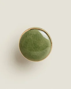 Door Knobs*ZARA Home Ceramic Door Knob (Pack Of 2) Green