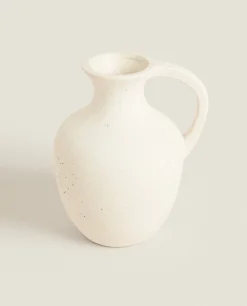 Vases*ZARA Home Ceramic Vase With Handle White