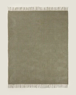 Blankets*ZARA Home Checked Blanket Green