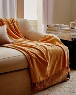 Blankets*ZARA Home Chenille Blanket Yellow