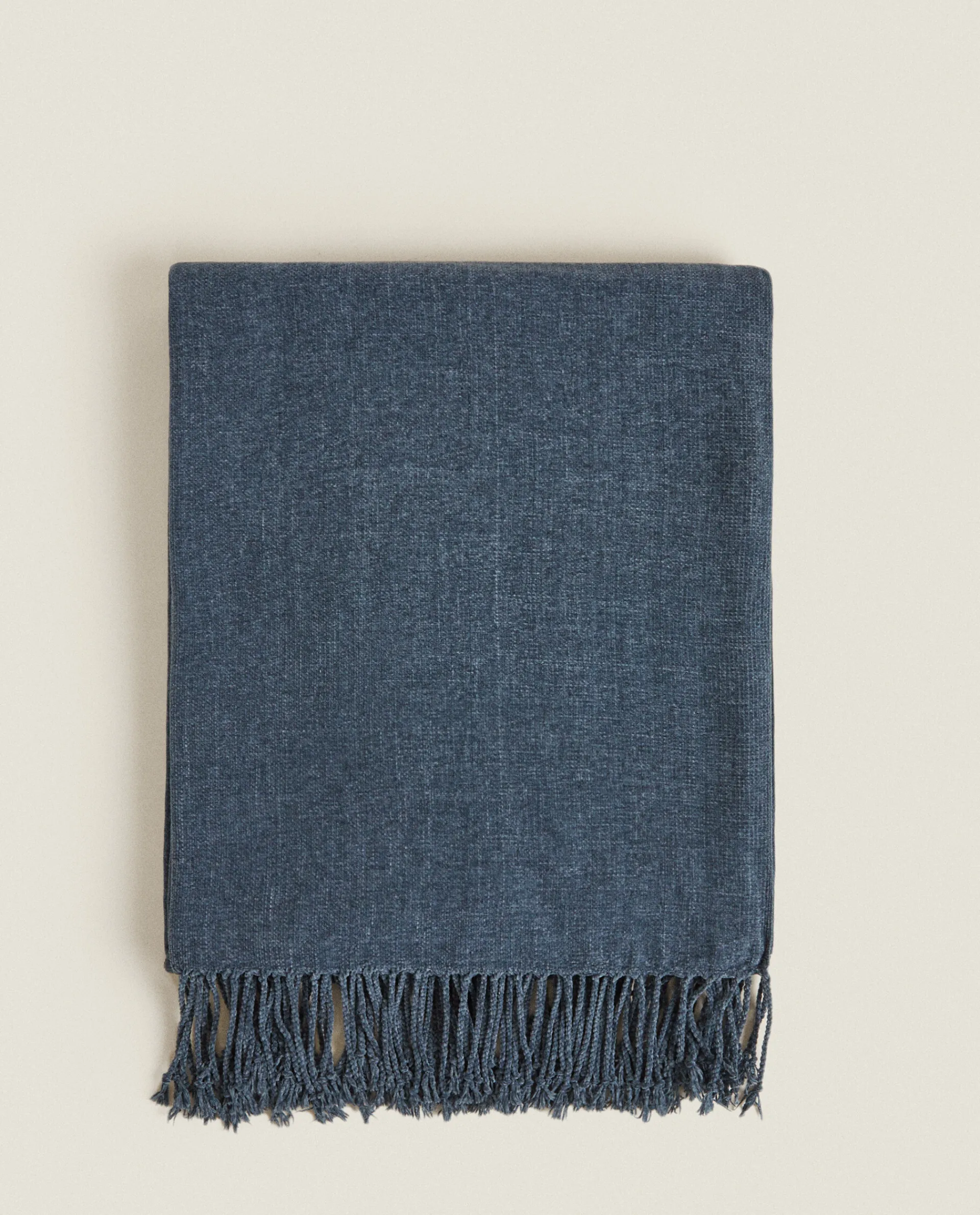 Blankets*ZARA Home Chenille Blanket Blue