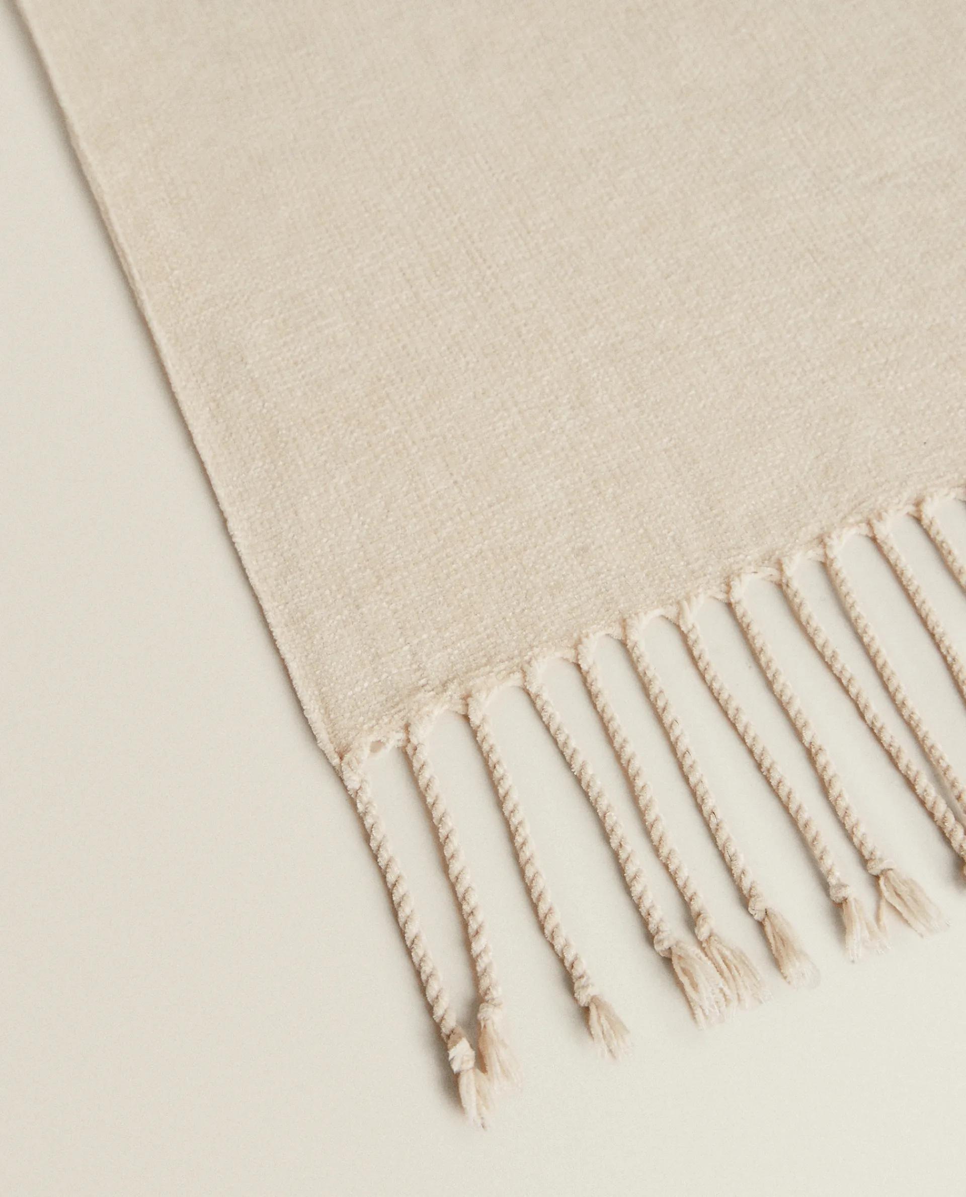 Blankets*ZARA Home Chenille Blanket Natural Colour